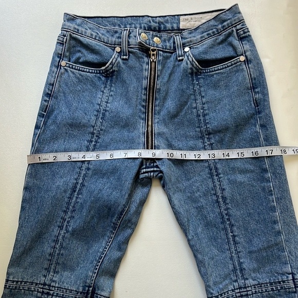 Rag & Bone Iver Slim High Rise Cropped Boot Cut Jeans - Picture 9 of 11